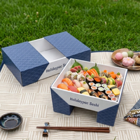 Boîte à charcuterie écologique en carton ondulé, de qualité alimentaire, pour traiteur, pique-nique, sushi, à emporter