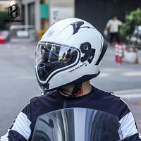 HNJ Fashion Large Ghost Face Casque de moto pour hommes femmes Coque ABS à dégagement rapide pour toutes les saisons