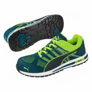 Chaussures de sécurité basses en tricot couleur verte - Product Image 1