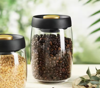 Boîte de conservation manuelle en verre sous vide Cedar Space pour café, thé et aliments, grande capacité, anti-humidité, pour usage domestique