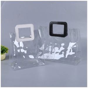 Custom Printed Waterproof Reusable PVC Cosmetic Organizer <b>Tote</b> <b>Bag</b> Rope Handle Laser <b>Rainbow</b> Color For Gift Use - Product Image 3