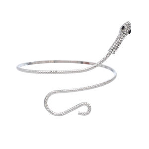 Punk oro argento <span class=keywords><strong>braccio</strong></span> lasciate strass in metallo braccialetti di <span class=keywords><strong>serpente</strong></span> polsino per le donne Boho festa gioielli regalo - Product Image 2