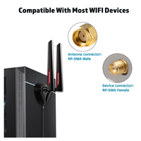 Antenne WiFi double bande 2.4GHz 5.8GHz 10DBI routeur RP-SMA 10dbi antenne Wifi omnidirectionnelle