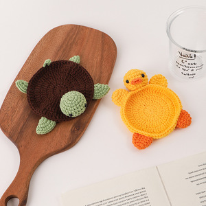 Posavasos de Ganchillo Hecho a Mano con Forma de Tortuga y Pato, Bonito Posavasos de Animal Tejido, Antideslizante, Resistente al Calor, Divertida Decoración de Mesa, Regalo - Product Image 2
