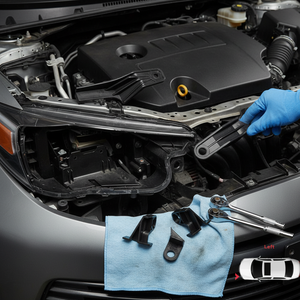 ชุดซ่อมไฟหน้า (4ชิ้น) ด้านซ้ายสำหรับใช้กับ Toyota Corolla-2014 OEM 811302E080 - Product Image 3