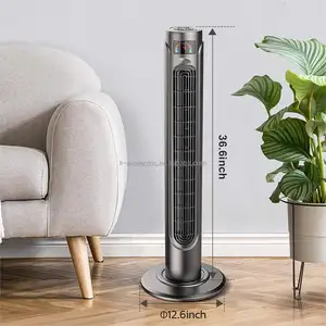 Portable Remote Control Cooling Quiet Digital LED Multi function colored Display oscillation 36 inch tower fan home appliance