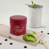 Latas de Metal Personalizadas de Lujo para Envasado de Granos de Café, Selladas al Vacío, Herméticas, Redondas, para Té Verde Matcha en Polvo