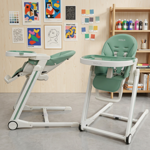 Chaise Haute Bébé Convertible en Plastique avec Installation Gratuite, 6-36 Mois, Multifonctionnelle, Balancelle et <span class=keywords><strong>Rehausseur</strong></span> Pliant <span class=keywords><strong>pour</strong></span> Meubles Enfants - Product Image 1