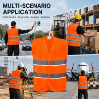 Gilet de sécurité fluorescent réfléchissant, confortable et respirant, pour aéroport, parking, avec impression de logo personnalisé