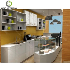 Tùy chỉnh bong bóng trà cửa hàng truy cập cửa hàng cà phê quầy gỗ bánh mì tủ trưng bày - Product Image 6