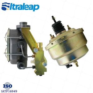 GMFS3-205 1965-1968 GM Full Size (Impala, <span class=keywords><strong>Bel</strong></span> <span class=keywords><strong>Air</strong></span>) 8 "Dual Zinc Booster Conversion Kit W/ Cast Iron Master Cylinder Left Mount - Product Image 2