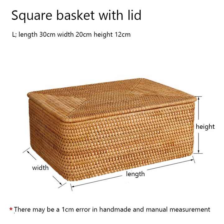 Apple Rattan Storage Basket Natural - Medium