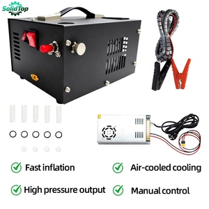 SolidTop Luftkompressor Tragbar <span class=keywords><strong>PCP</strong></span> 12V/110/220V Ölfrei 4500PSI 300Bar <span class=keywords><strong>Auto</strong></span>-Stopp Tauchflaschen Paintball Autoreifen Scuba - Product Image 1