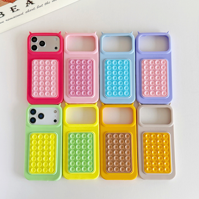 Creative 3D Silicone Suction Cup Phone case for iPhone 17 Pro Max 14 15 16 Pro Frees Hands Adhesive Anti-drop Phone Cover