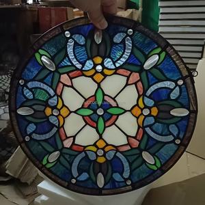 Panel de Vidrio Emplomado Chino de 30 CM de Diámetro con Estructura Sólida y Diseño Europeo para Ventana de Iglesia, Cortina de Luz Solar, Comedor y Sala de Estar - Product Image 3