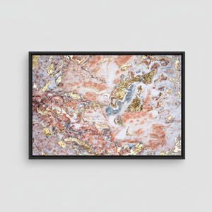 Printed Canvas Artwork: Gold Marble Glass Wall Art, Luxury Home Decor,<b>BLACK</b> <b>FRAMED</b> CANVAS - Product Image 2