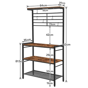 Support <span class=keywords><strong>de</strong></span> cuisine <span class=keywords><strong>de</strong></span> style industriel pour organisateur <span class=keywords><strong>de</strong></span> <span class=keywords><strong>four</strong></span> à micro-ondes, support <span class=keywords><strong>de</strong></span> rangement <span class=keywords><strong>de</strong></span> station <span class=keywords><strong>de</strong></span> café, étagère pour plantes <span class=keywords><strong>de</strong></span> balcon <span class=keywords><strong>de</strong></span> jardin - Product Image 2
