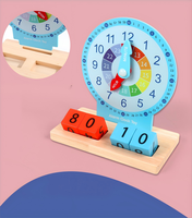 2024 New Digital DIY Holz Matching Wecker Buch Absorbed Fun Game Kinder Montessori Lernspiel zeug für Kinder Jungen Mädchen