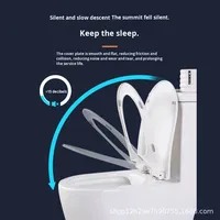 Siège de toilette universel à installation rapide à une touche, à fermeture amortie, avec plaque de recouvrement épaissie, vente en gros transfrontalière, origine non spécifiée, sans couche