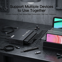 A-103 Sipolar Hub USB 3.0 de 10 Puertos, Hub de Expansión Industrial de Transferencia de Datos de 5 Gbps para Visión Artificial SSD