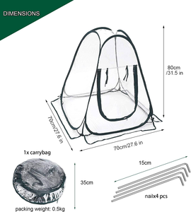 <span class=keywords><strong>Invernadero</strong></span> Portátil <span class=keywords><strong>Mini</strong></span> para Plantas, Impermeable, Fácil de Montar, con Recubrimiento en Polvo, PVC Transparente, para Balcón - Product Image 5