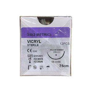 Estudante Médica Prática 3/0 2/0 75cm Absorvível PGLA Cromado Catgut Vicry Sutura - Product Image 4