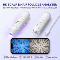 Analyseur numérique de cuir chevelu et de follicules pileux 50x 200x, lumière blanche UV, WiFi, USB-C, caméra dermatoscope pour l'inspection cutanée, OEM