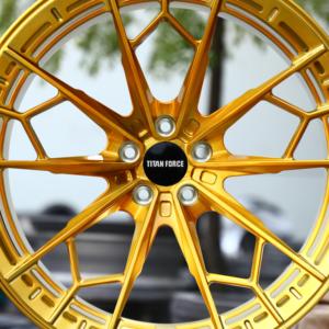 Rines Cóncavos Profundos TITAN de Una Pieza, 17 18 19 20 21 22 23 24 Pulgadas, Ruedas Forjadas Personalizadas en <span class=keywords><strong>Oro</strong></span> Pulido para BMW M3 G80 F80 M4 F82 E92 - Product Image 6