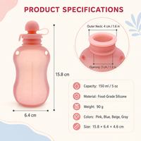Sacs de conservation réutilisables en silicone de qualité alimentaire pour lait maternel et aliments pour bébés, compatibles micro-ondes et congélateur, 0-12 mois