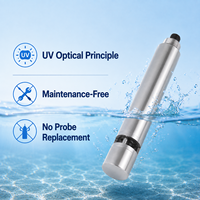 Capteur de qualité de l'eau pour nitrate et azote par spectroscopie UV en ligne, RS485 4-20mA avec brosse de nettoyage automatique pour eaux usées