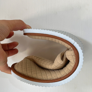 Pantoufles plates de haute qualité, personnalisées, pour chambre et voyage, jetables, pour femmes et hommes, en velours <span class=keywords><strong>lavable</strong></span>, avec semelle en <span class=keywords><strong>éponge</strong></span> EVA - Product Image 6