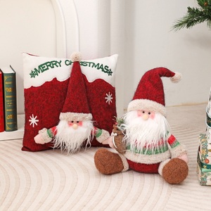 <b>Christmas</b> Figurines Stretchable Doll Fabric Modern Indoor Home Xmas Ornaments <b>Santa</b> Claus Snowman - Product Image 5