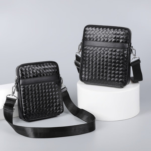 Hot Sell Custom Logo Designer Business Styles Black Messenger <b>Bags</b> for Men <b>Soft</b> Waterproof Pu <b>Leather</b> Cross Body Sling <b>Bag</b> - Product Image 1