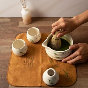 Marce Perfect Bamboo Matcha Whisk Set 7PC Cream Tea Incluye Matcha Bowl con Spout Sifter Holder Scoop-para juegos de café y té - Product Image 5