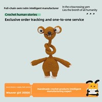 [Produit le plus vendu] Poupées en peluche courtes au crochet faites à la main, poulets coucou à long cou, écureuils, amis créatifs pour les fêtes