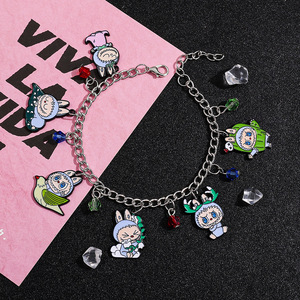 Cartoon Anime Vivid <b>Charm</b> Bracelet Fashionable Zinc Alloy Pendant <b>Bangle</b> Accessory Trendy Gift Idea For Daily Wear - Product Image 4