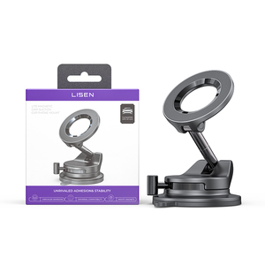Support de téléphone magnétique pour voiture LISEN à aspiration électrique, fixation automatique, support rotatif à 360° pour <span class=keywords><strong>iPhone</strong></span> 17 16 Pro - Product Image 1