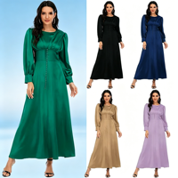 Robe longue élégante, grande taille, de haute qualité, simple et droite pour femmes musulmanes, robe longue tendance pour femmes musulmanes