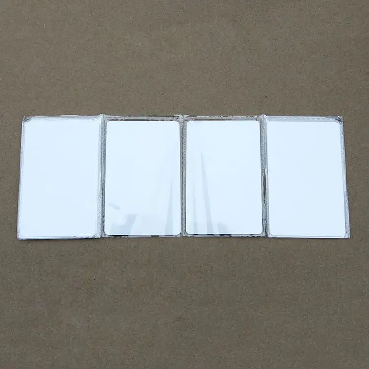Impresión de Color personalizado CR80 de plástico de PVC blanco en blanco tarjeta con Chip