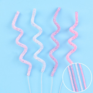 Ensemble chaud de 4 pièces bougies d'anniversaire torsadées spirale métallique Cupcake mince longues bougies de gâteau pour la décoration de fête de mariage d'anniversaire - Product Image 4