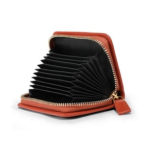 Portafoglio da donna in pelle marrone con cerniera corta per <span class=keywords><strong>portamonete</strong></span> da donna - Product Image 3