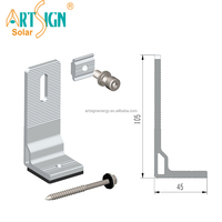 Support en L en aluminium pour panneaux solaires, fixation pour toiture en tôle ondulée, installation de rail solaire |   Art Sign