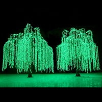 Vente Flash Usine : Guirlande Lumineuse LED 16 pieds à Feuilles Vertes Artificielles, Étanche IP65, pour Décoration Extérieure de Noël, Jardin, Mariage et Rue