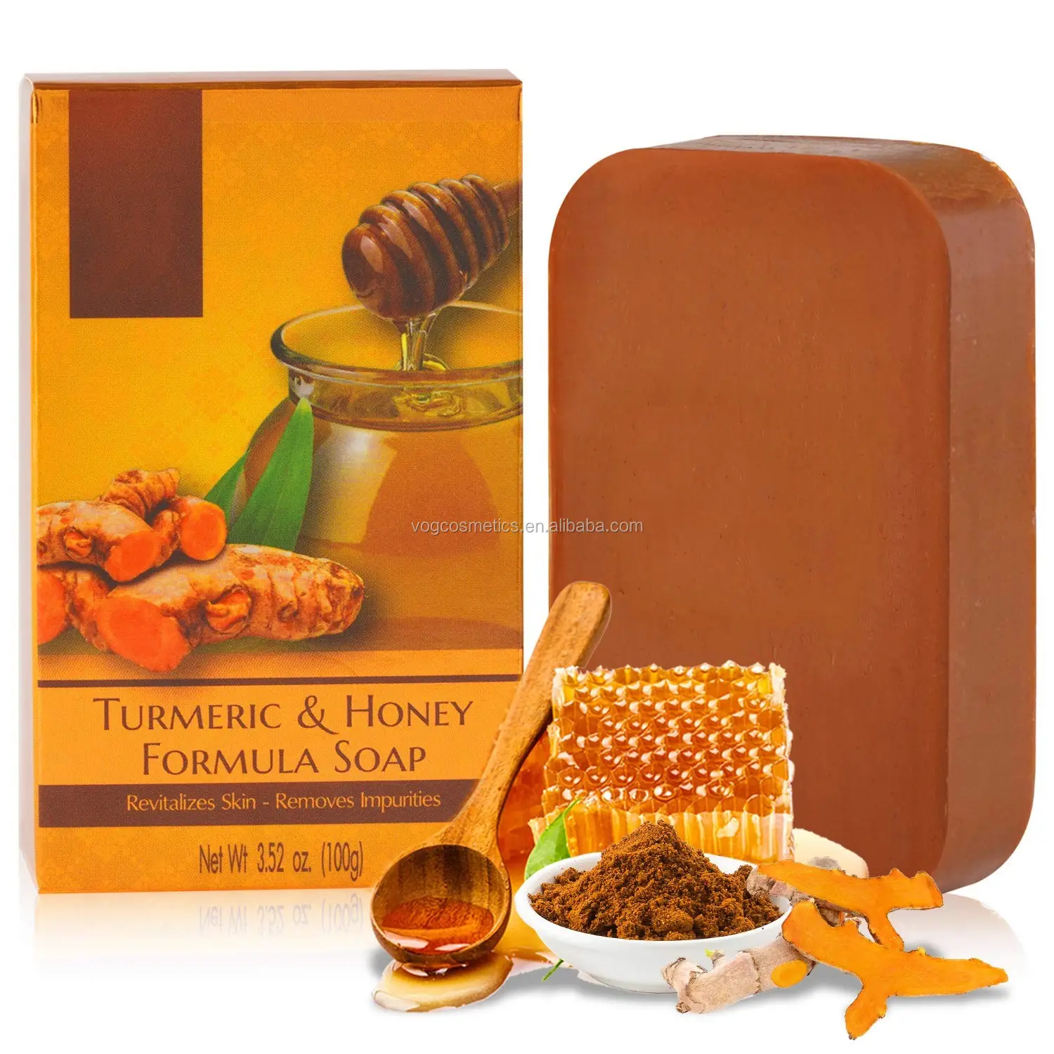 Private Label Turmeric Bar For Face and Body Natural Turmeric Skin Lightening Acne Treatment Turmeric Soap