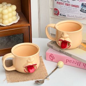 <b>Ceramic</b> Mug Tongue-Out 201-300ml Funny <b>Cup</b> For Coffee Tea Gift - Product Image 1