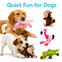 Jouet pour chien en peluche silencieux à ultrasons OEM, jouet pour animaux de compagnie qui ne couine pas, pour jouer en intérieur, soulager l'ennui et convient à toutes les races de chiens