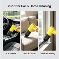Aspirateur rechargeable 48W, moteur 49000 tr/min, aspiration 5KPa, mini aspirateur portatif pour voiture, pour le nettoyage de la poussière à la maison et sur le bureau