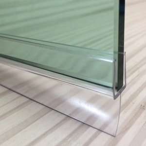 Bande d'étanchéité moderne et durable en profil <span class=keywords><strong>PC</strong></span>/PVC avec design transparent irrégulier pour l'installation de portes en verre - Product Image 4