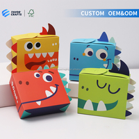 FAVORCRAFTS Boîtes en carton recyclé pliables de forme rectangulaire avec impression de logo personnalisée, réutilisables et recyclables, pour une utilisation en fête