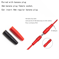 J10049 Nouvelle prise banane femelle 4 mm en cuivre nickelé avec gaine en PVC, soudable, pour amplificateur et tests en laboratoire